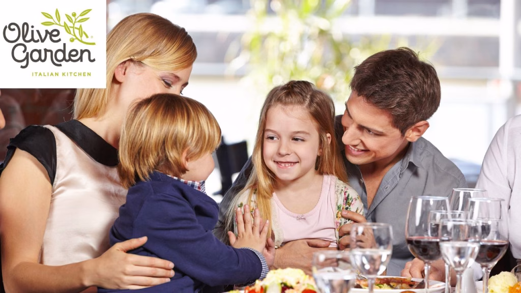 family in a restaurant - olive garden menu specials